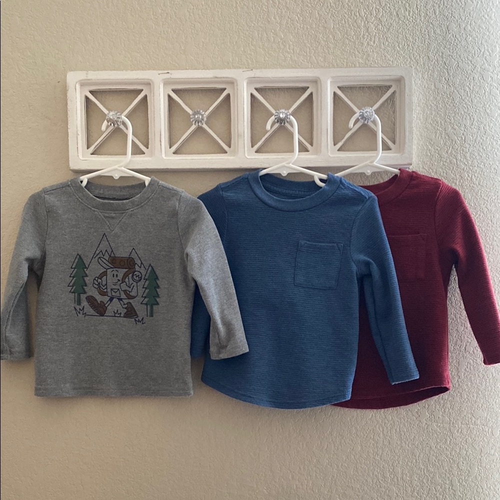 Garanimals Gray and Blue Long Sleeve Tees